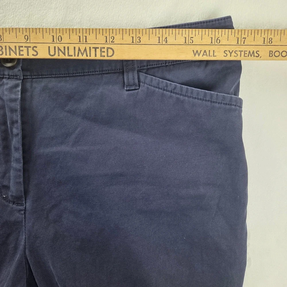 Talbots The Perfect Chino Navy Blue Straight Leg Pants Womens 10P JO3069 - Picture 4 of 8